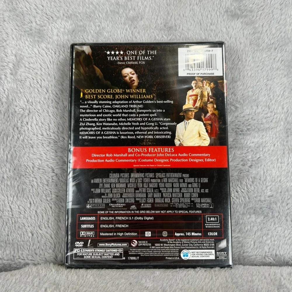 Sony Memoirs of a Geisha DVD OS Black Women Academy Award Winner Drama Movie